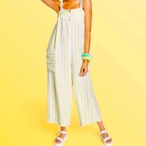 Stoney Clover Lane x Target - Light summer Yellow & White Striped Jumpsu…